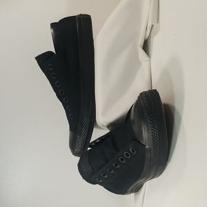 Converse All Star Slip On Mono Black Low TopSneaker Unisex Mens 8 Womens 10